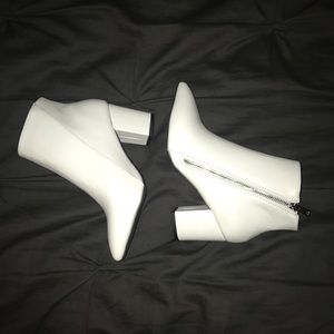 Faux Leather Pointed Booties